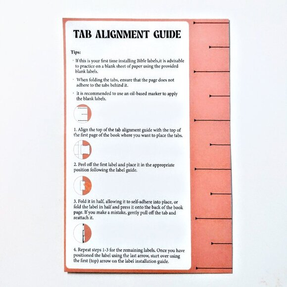 Laminated Bible Tabs ~ Large Print ~ Modern Earth-Tone Colors ~ Placement Guide - Picture 5 of 13